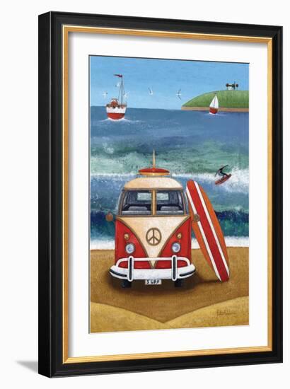 Volkswagon Surfboard-Peter Adderley-Framed Art Print