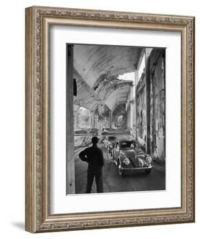 Volkswagons Rolling Off the Assembly Line-Walter Sanders-Framed Photographic Print