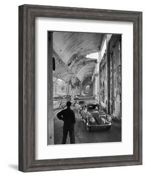 Volkswagons Rolling Off the Assembly Line-Walter Sanders-Framed Photographic Print