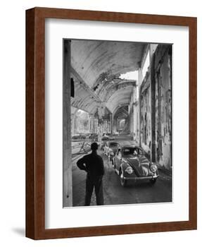 Volkswagons Rolling Off the Assembly Line-Walter Sanders-Framed Photographic Print