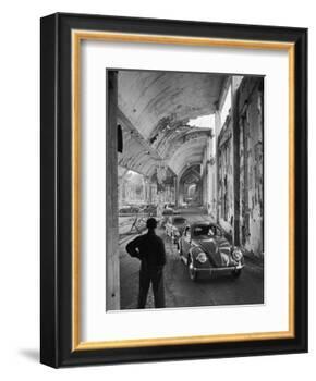 Volkswagons Rolling Off the Assembly Line-Walter Sanders-Framed Photographic Print