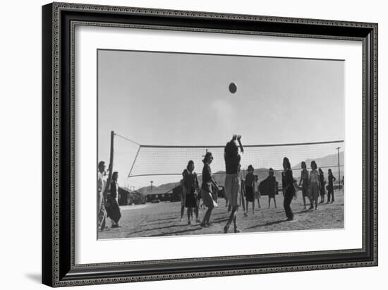 Volley Ball Game-Ansel Adams-Framed Art Print