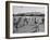 Volleyball at Manzanar Relocation Center, 1943-Ansel Adams-Framed Photographic Print