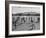 Volleyball at Manzanar Relocation Center, 1943-Ansel Adams-Framed Photographic Print