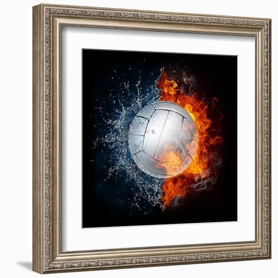 Volleyball Ball-RaStudio-Framed Art Print