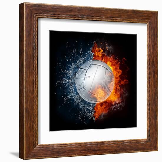 Volleyball Ball-RaStudio-Framed Art Print