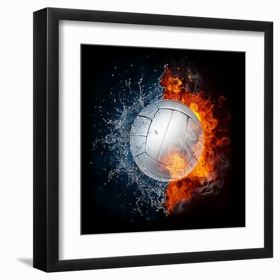 Volleyball Ball-RaStudio-Framed Art Print