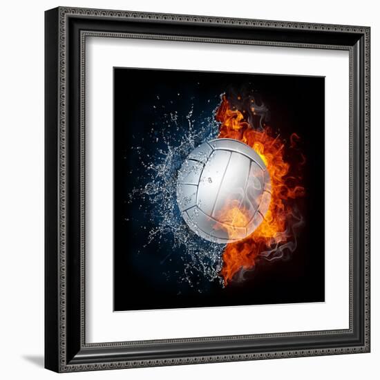 Volleyball Ball-RaStudio-Framed Art Print