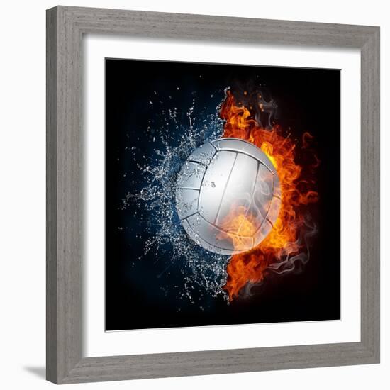 Volleyball Ball-RaStudio-Framed Art Print