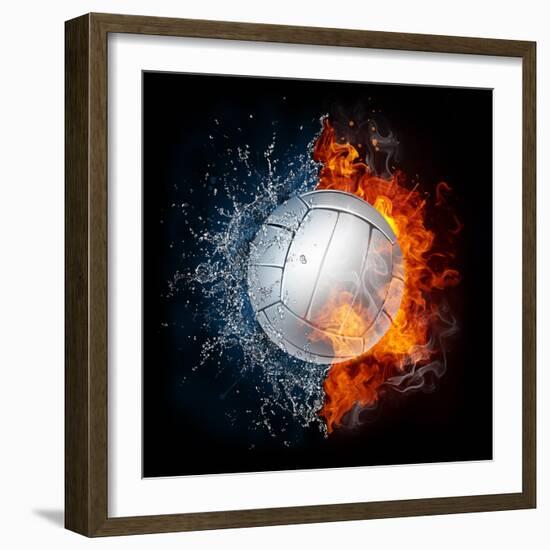 Volleyball Ball-RaStudio-Framed Art Print