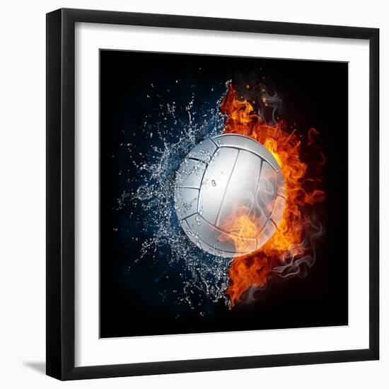 Volleyball Ball-RaStudio-Framed Art Print