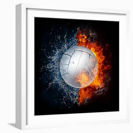 Volleyball Ball-RaStudio-Framed Art Print