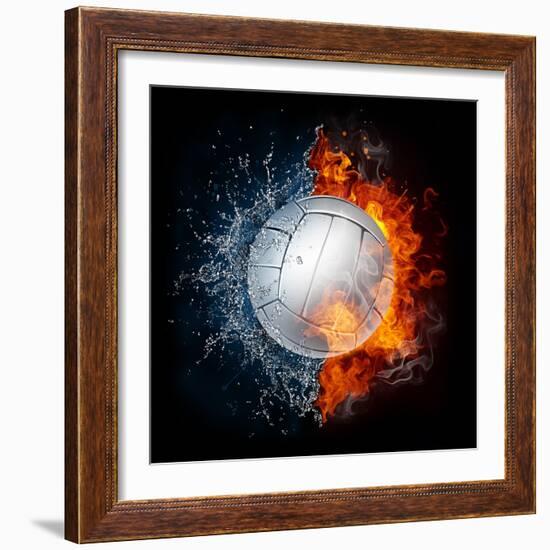 Volleyball Ball-RaStudio-Framed Premium Giclee Print