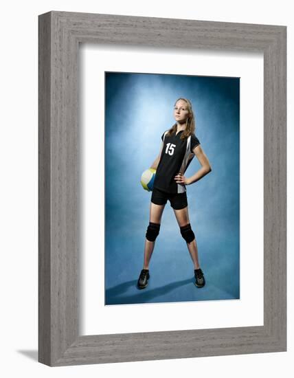 Volleyball Girl-Val Thoermer-Framed Photographic Print