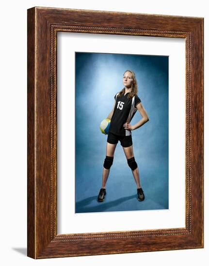 Volleyball Girl-Val Thoermer-Framed Photographic Print