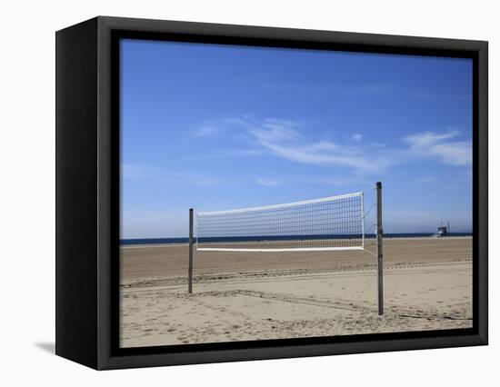 Volleyball Net, Santa Monica, Los Angeles, California, United States of America, North America-Wendy Connett-Framed Premier Image Canvas