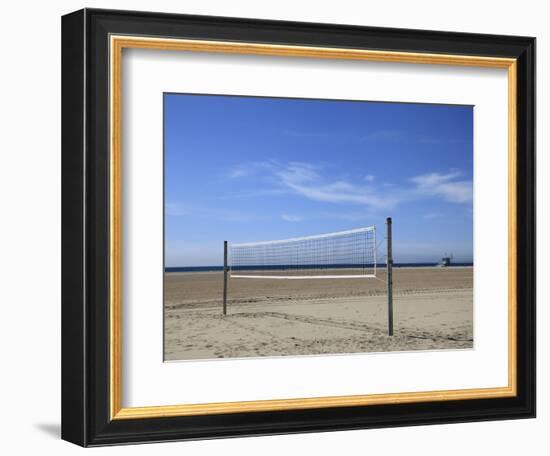 Volleyball Net, Santa Monica, Los Angeles, California, United States of America, North America-Wendy Connett-Framed Photographic Print