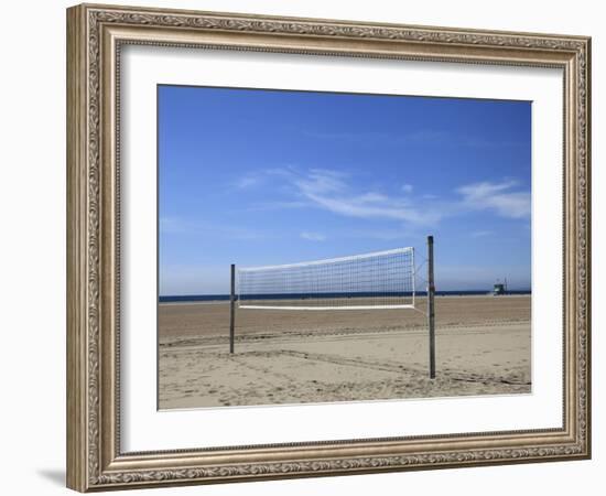 Volleyball Net, Santa Monica, Los Angeles, California, United States of America, North America-Wendy Connett-Framed Photographic Print