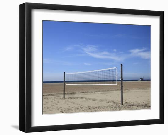 Volleyball Net, Santa Monica, Los Angeles, California, United States of America, North America-Wendy Connett-Framed Photographic Print