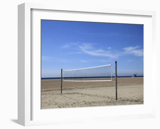 Volleyball Net, Santa Monica, Los Angeles, California, United States of America, North America-Wendy Connett-Framed Photographic Print