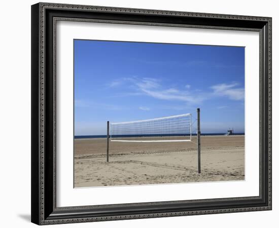 Volleyball Net, Santa Monica, Los Angeles, California, United States of America, North America-Wendy Connett-Framed Photographic Print