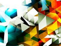 Abstract Triangular Background-VolsKinvols-Mounted Art Print