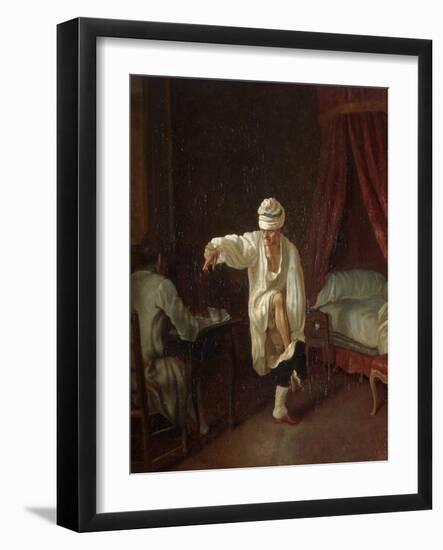 Voltaire's Morning, Between 1750 and 1775-Jean Huber-Framed Giclee Print