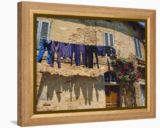 Volterra, Tuscany, Italy. Washing Hanging on a Line-Fraser Hall-Framed Premier Image Canvas