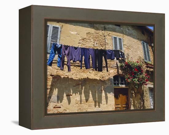 Volterra, Tuscany, Italy. Washing Hanging on a Line-Fraser Hall-Framed Premier Image Canvas