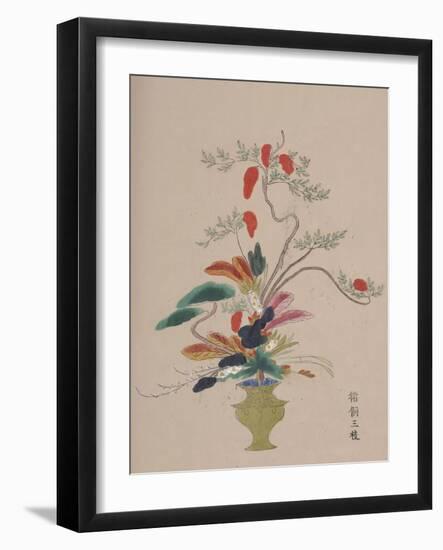 Volume of Floral Watercolours, 17Th Century (Ink and Watercolour on Paper; Woodblock Prints)-Japanese School-Framed Giclee Print