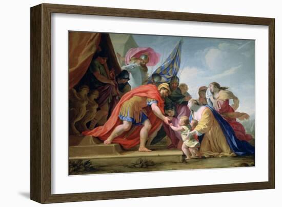 Volumnie and Véturie in Front of Coriolan, C1638-1639-Eustache Le Sueur-Framed Giclee Print