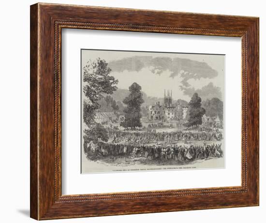 Volunteer Fete at Conington Castle, Huntingdonshire, the Hurdle-Race-null-Framed Giclee Print