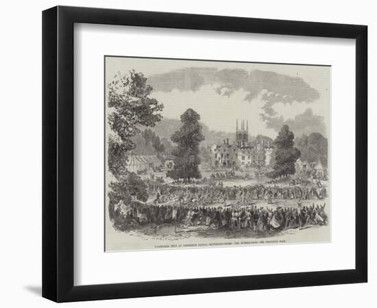 Volunteer Fete at Conington Castle, Huntingdonshire, the Hurdle-Race-null-Framed Giclee Print