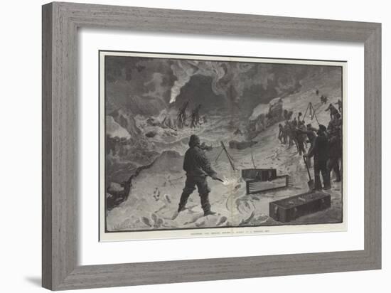 Volunteer Life Brigade, Sending a Rocket to a Wrecked Ship-null-Framed Giclee Print