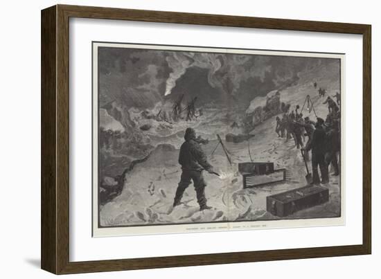 Volunteer Life Brigade, Sending a Rocket to a Wrecked Ship-null-Framed Giclee Print