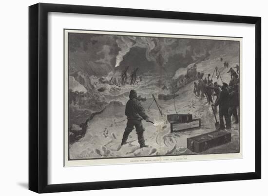 Volunteer Life Brigade, Sending a Rocket to a Wrecked Ship-null-Framed Giclee Print