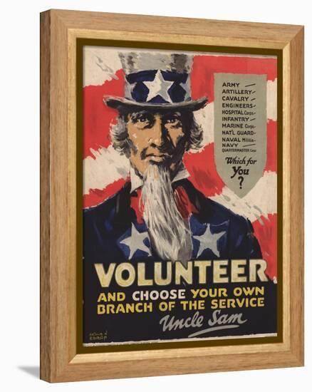 Volunteer Recruitment Poster-Arthur N. Edrop-Framed Premier Image Canvas