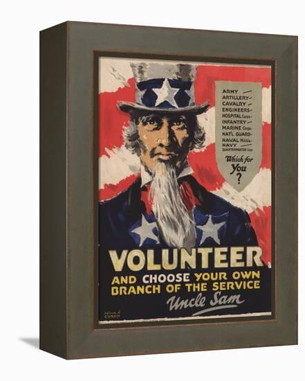 Volunteer Recruitment Poster-Arthur N. Edrop-Framed Premier Image Canvas