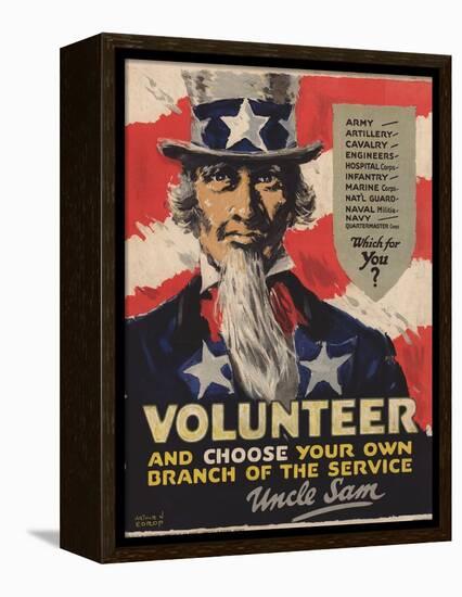 Volunteer Recruitment Poster-Arthur N. Edrop-Framed Premier Image Canvas