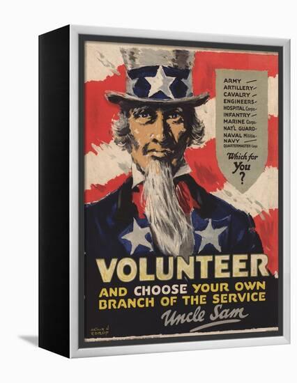 Volunteer Recruitment Poster-Arthur N. Edrop-Framed Premier Image Canvas