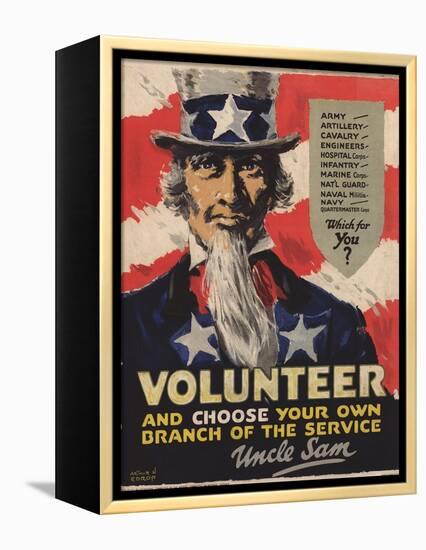 Volunteer Recruitment Poster-Arthur N. Edrop-Framed Premier Image Canvas