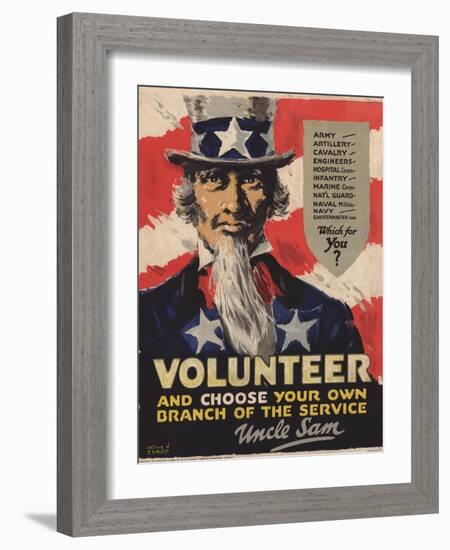 Volunteer Recruitment Poster-Arthur N. Edrop-Framed Giclee Print