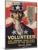 Volunteer Recruitment Poster-Arthur N. Edrop-Mounted Giclee Print