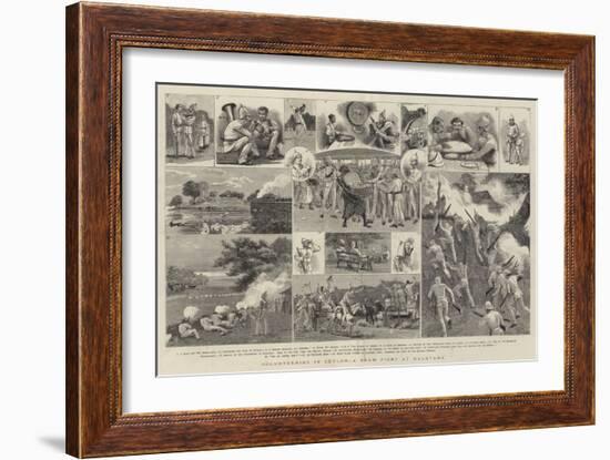 Volunteering in Ceylon, a Sham Fight at Kalutara-John Charles Dollman-Framed Giclee Print