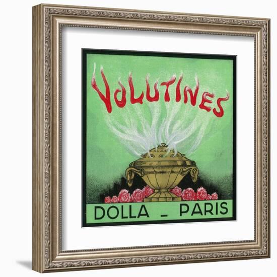 Volutines Perfume Label - Paris, France-Lantern Press-Framed Art Print