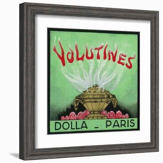 Volutines Perfume Label - Paris, France-Lantern Press-Framed Art Print