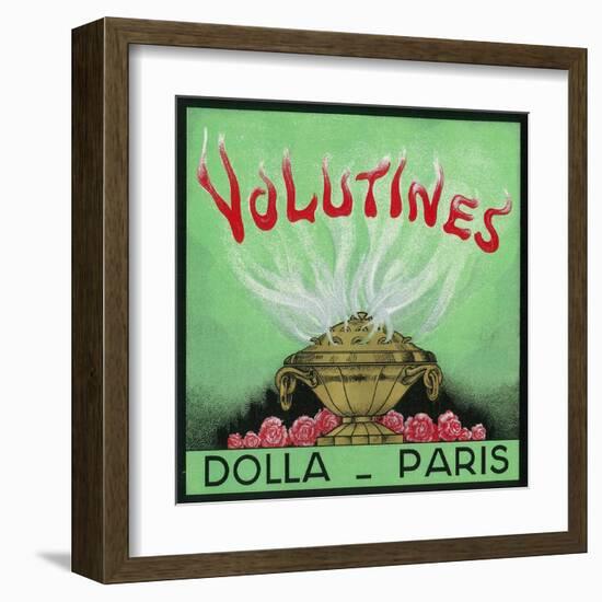 Volutines Perfume Label - Paris, France-Lantern Press-Framed Art Print