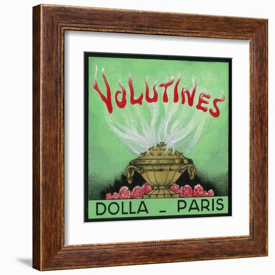 Volutines Perfume Label - Paris, France-Lantern Press-Framed Art Print