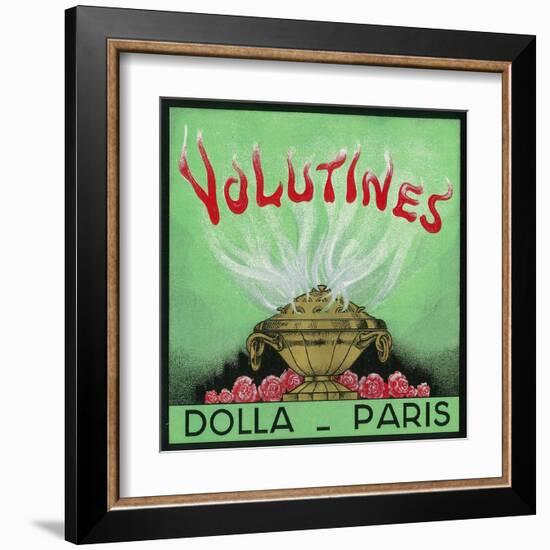 Volutines Perfume Label - Paris, France-Lantern Press-Framed Art Print