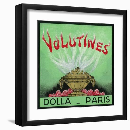 Volutines Perfume Label - Paris, France-Lantern Press-Framed Art Print